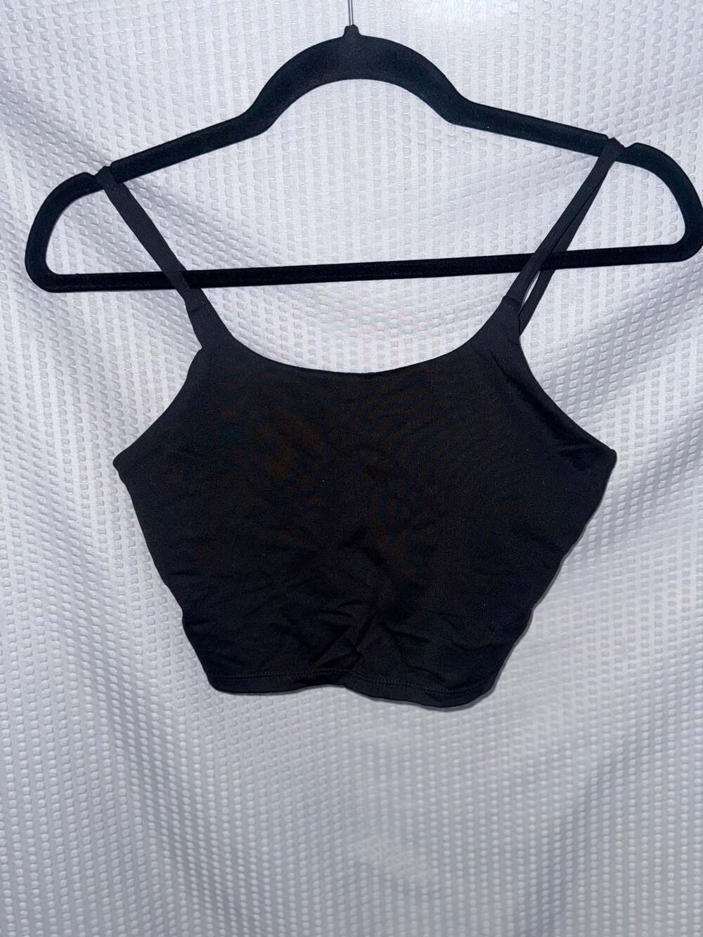 ODOH Black Yoga Crop Top Tank Size M